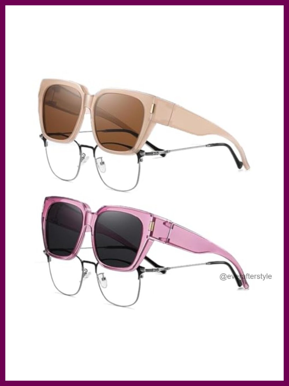 Polarized Fit Over Glasses Sunglasses Square Wrap Around UV Protection